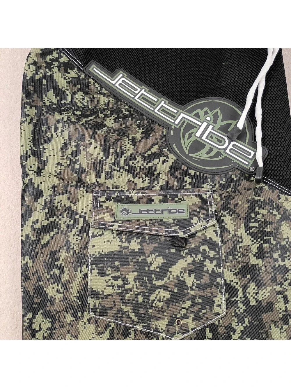 Jettribe Racing Shorts Mens Size 36 Camo Board Surfing Trunks Drawstring